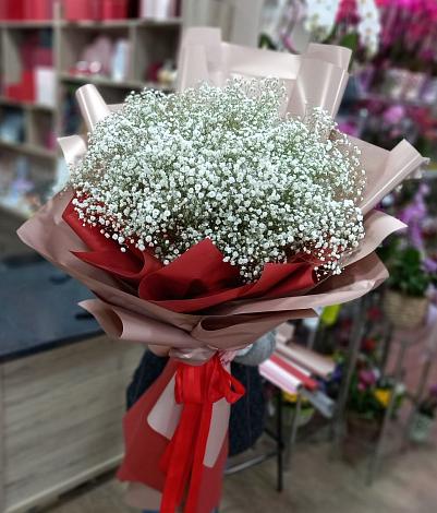 Букет цветов из: Гипсофила в Шилке