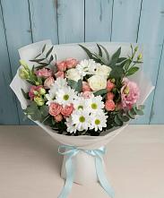 Букет цветов из:  Розы, Лизиантусы и Хризантемы #REPLACE_PRED# Шилке