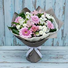 Букет цветов из:  Герберы, Альстромерии и Хризантемы в Шилке