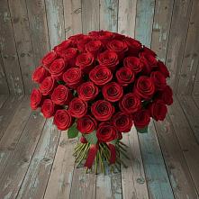 Букет 55 Красных роз Фридом #REPLACE_PRED# Шилке