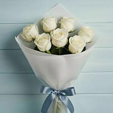 Букет 7 Белых роз Эдлесс Лав #REPLACE_PRED# Шилке