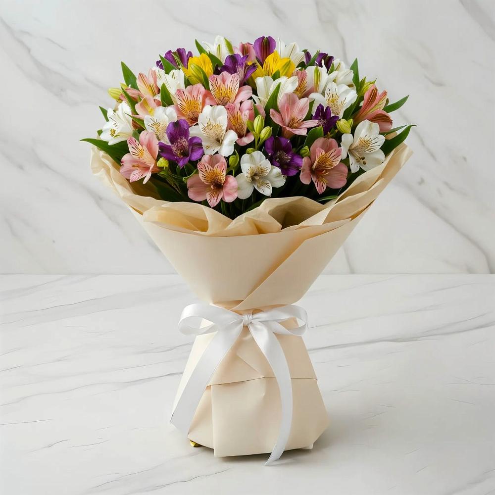 Букет цветов из: Альстромерии в Шилке