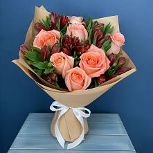 Букет цветов из:  Розы и Альстромерии в Шилке