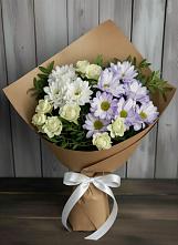 Букет цветов из:  Хризантемы и Розы в Шилке