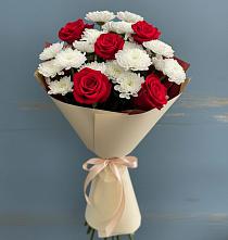 Букет цветов из:  Розы и Хризантемы в Шилке