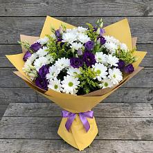 Букет цветов из:  Ирисы, Хризантемы и Ромашки в Шилке