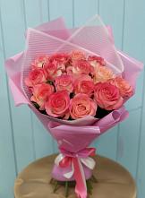 Букет 15 Розовых роз Равель в Шилке
