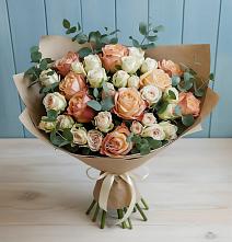 Букет цветов из:  Альстромерии и Розы #REPLACE_PRED# Шилке