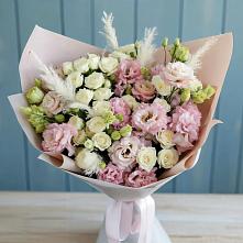 Букет цветов из:  Альстромерии и Розы в Шилке